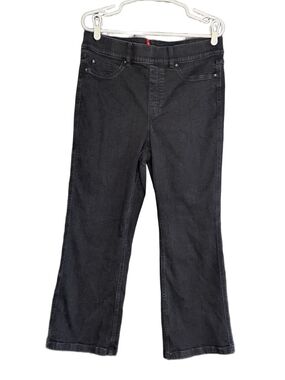 Spanx Bootcut Jeans Black Pull On Stretch Denim Slimming Comfort Size XL
